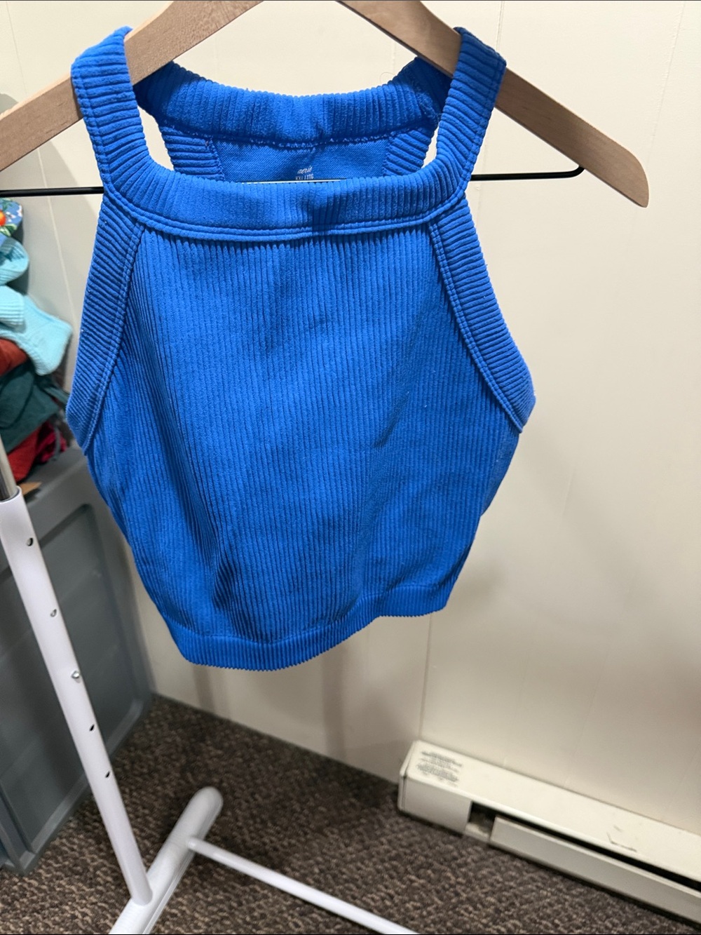 aerie Vibrant Blue Ribbed Tank Top
